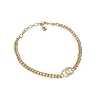 CHANEL 22A CC Choker Kette Necklace Gold Pre-Loved 1125143 0