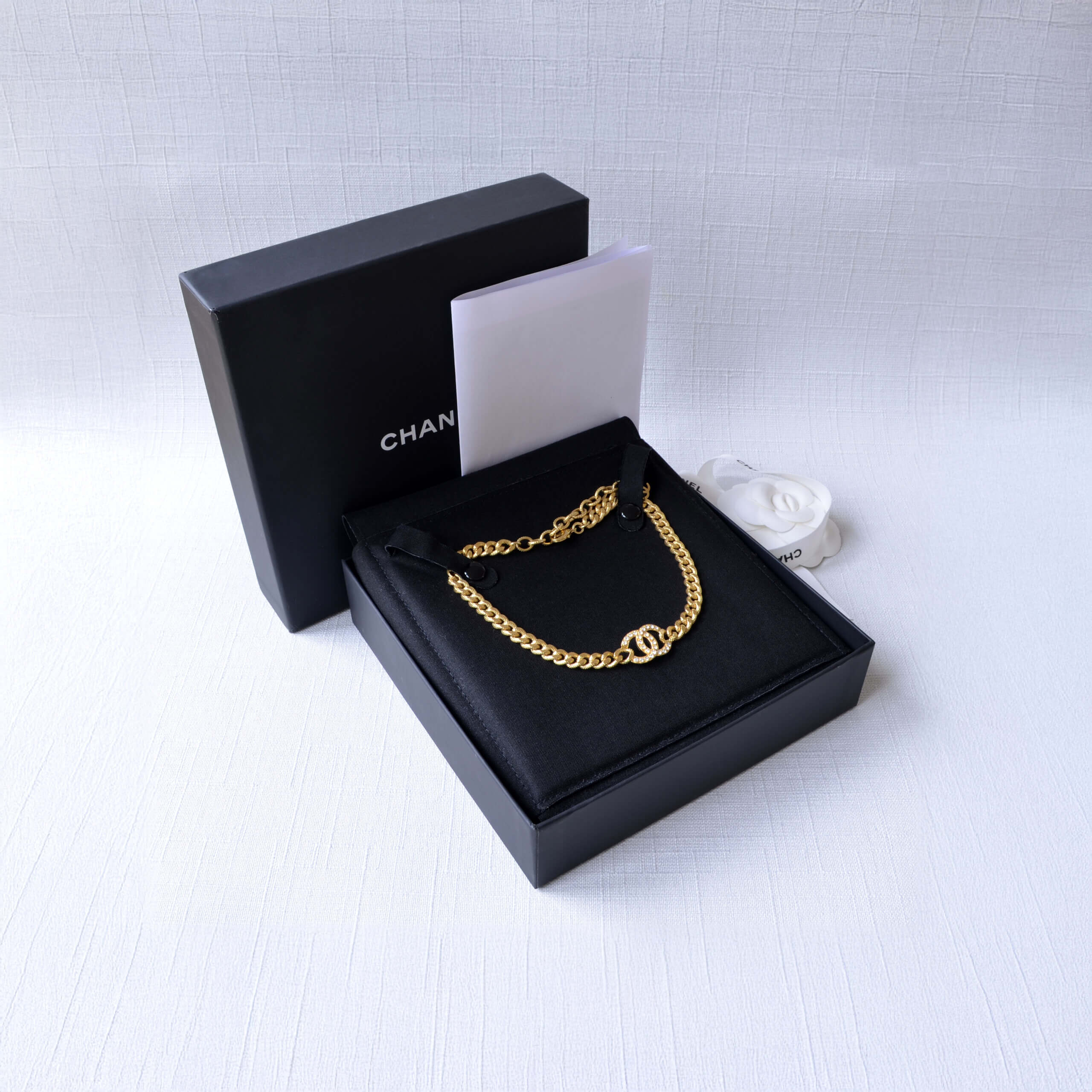 CHANEL 22A CC Choker Kette Necklace Gold Pre-Loved 1125143 5 CHANEL 22A CC Choker Kette Necklace Gold Pre-Loved 1125143 5