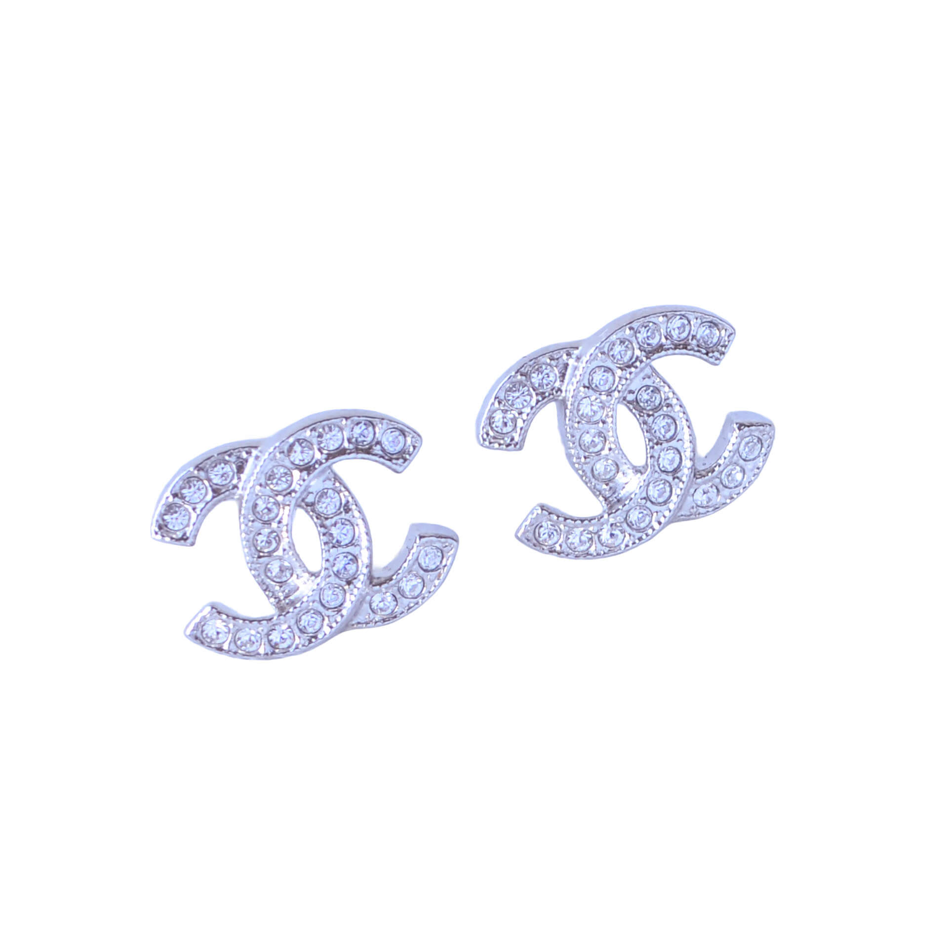 CHANEL 24V CC Crystal Mini Earrings Strass Ohrringe Silber Pre-Loved 12611 0 CHANEL 24V CC Crystal Mini Earrings Strass Ohrringe Silber Pre-Loved 12611 0