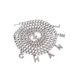 CHANEL 08V Chain Belt Gürtelkette Silber Gürtel Pre-Loved 12613 00