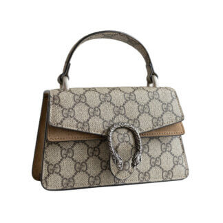 Gucci Dionysus Mini Top Handle Bag GG Supreme Canvas Pre-Loved 42636 0