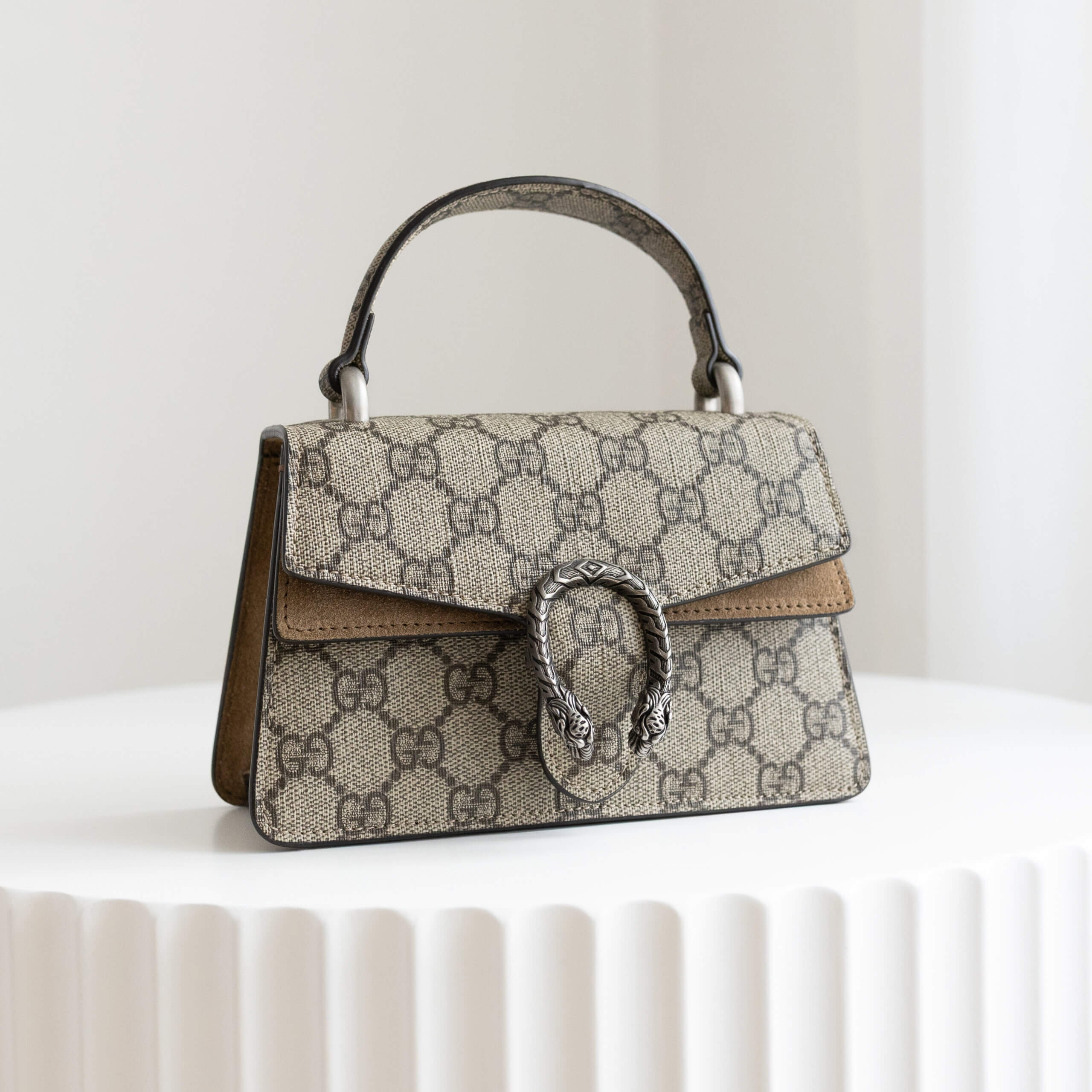 Gucci Dionysus Mini Top Handle Bag GG Supreme Canvas Pre-Loved 42636 1