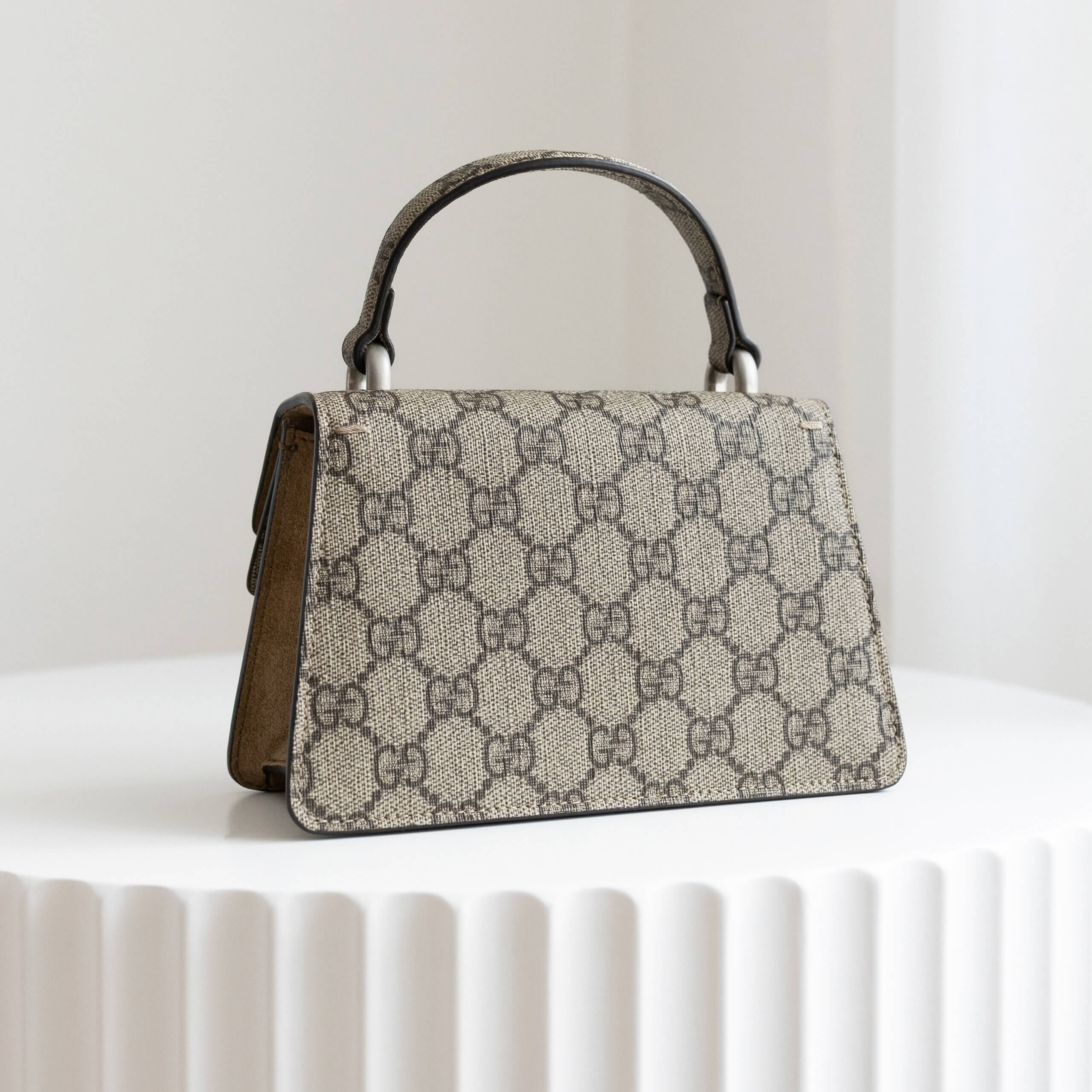 Gucci Dionysus Mini Top Handle Bag GG Supreme Canvas Pre-Loved 42636 2