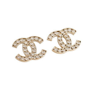 CHANEL 23S CC Strass Ohrringe Crystal Earrings Pre-Loved 726119 1